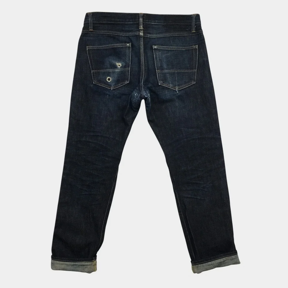 Tellason White Oak Cone Denim Selvedge Jeans Mens 33 Indigo Made in USA (FLAWS)